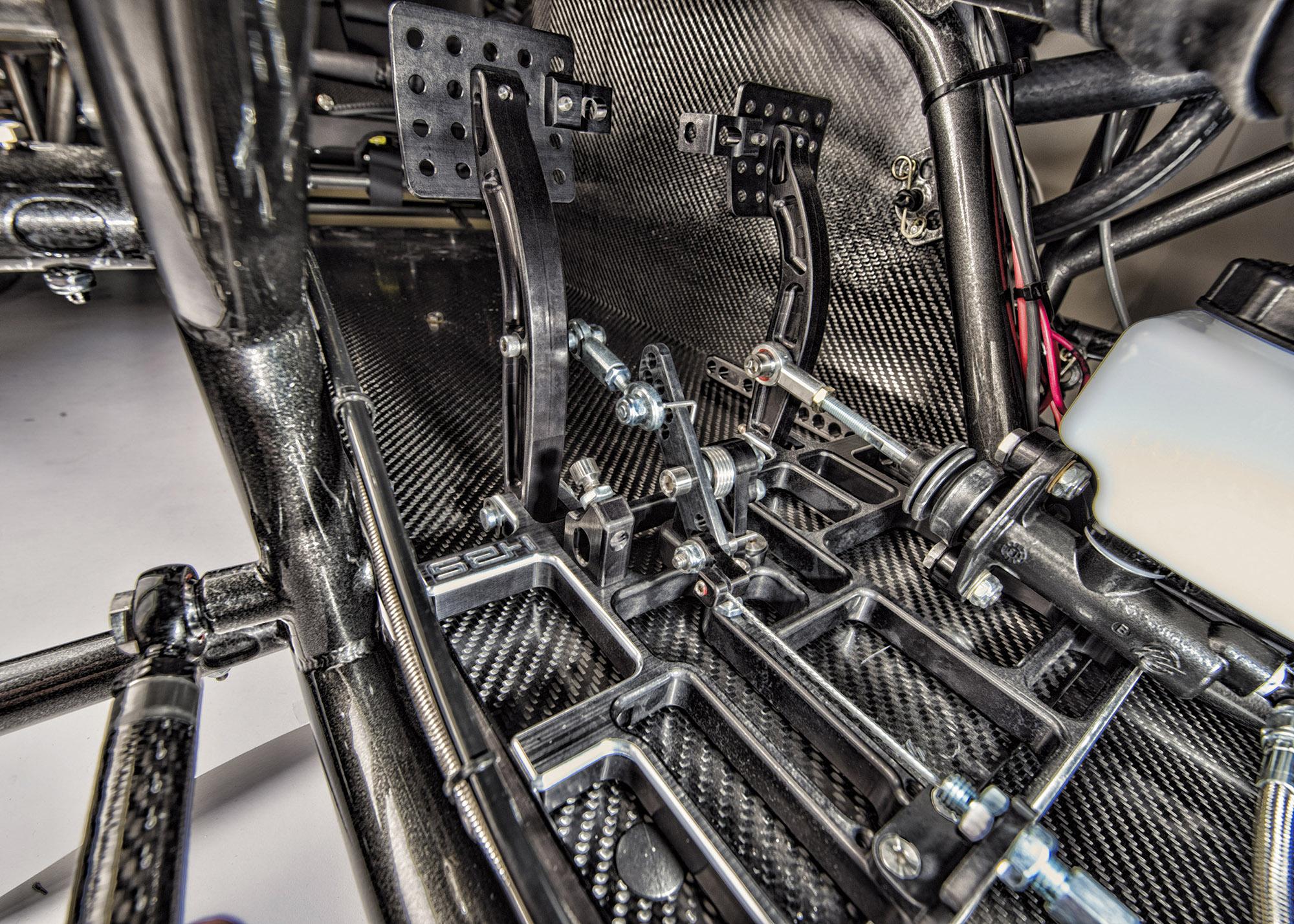Adjustable pedals fit any height driver, and adjust in minutes. The industry has seen nothing like this, in any class of racing.